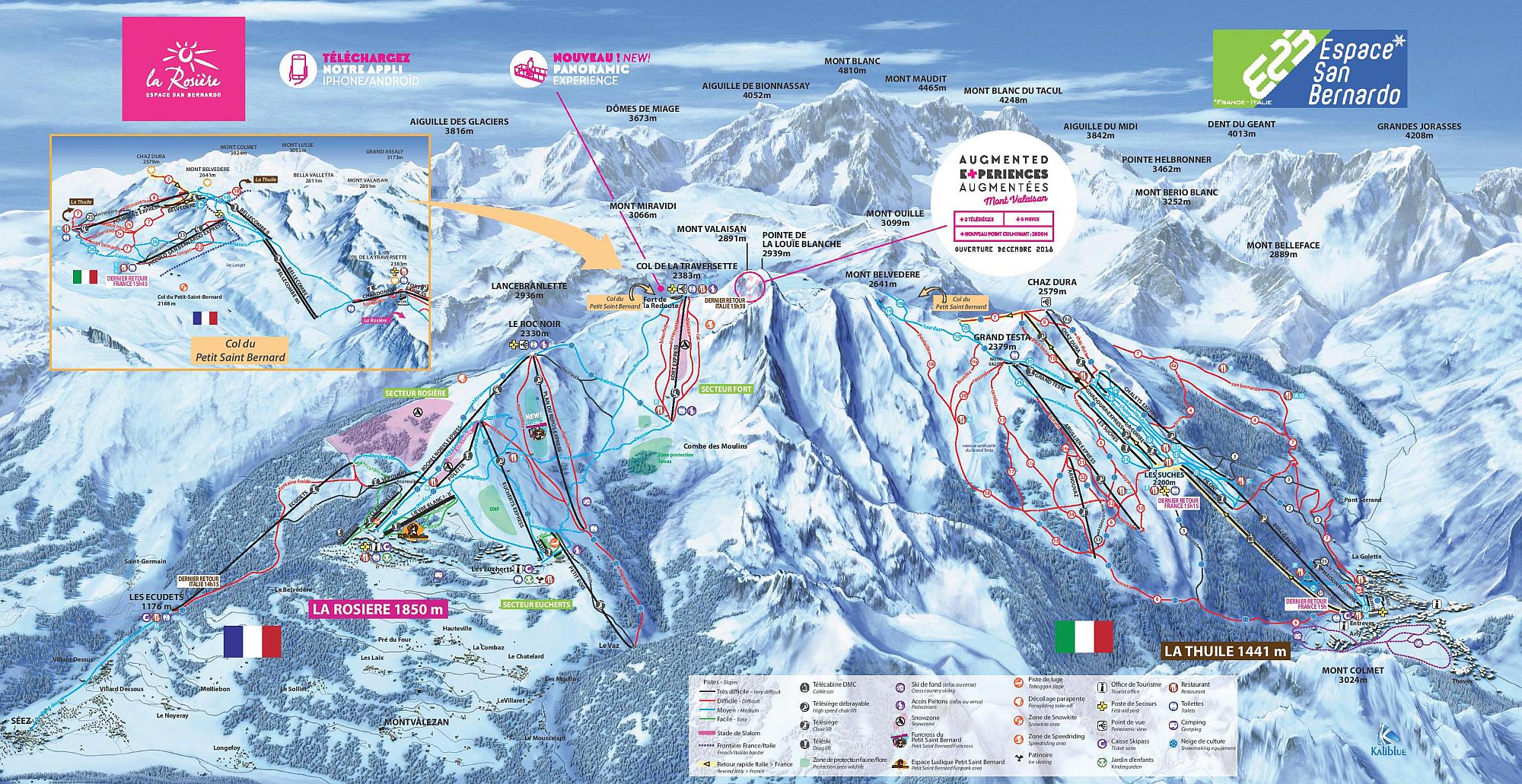 La Rosière Piste Map